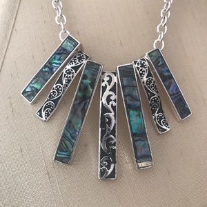 Beautiful silver & black necklace